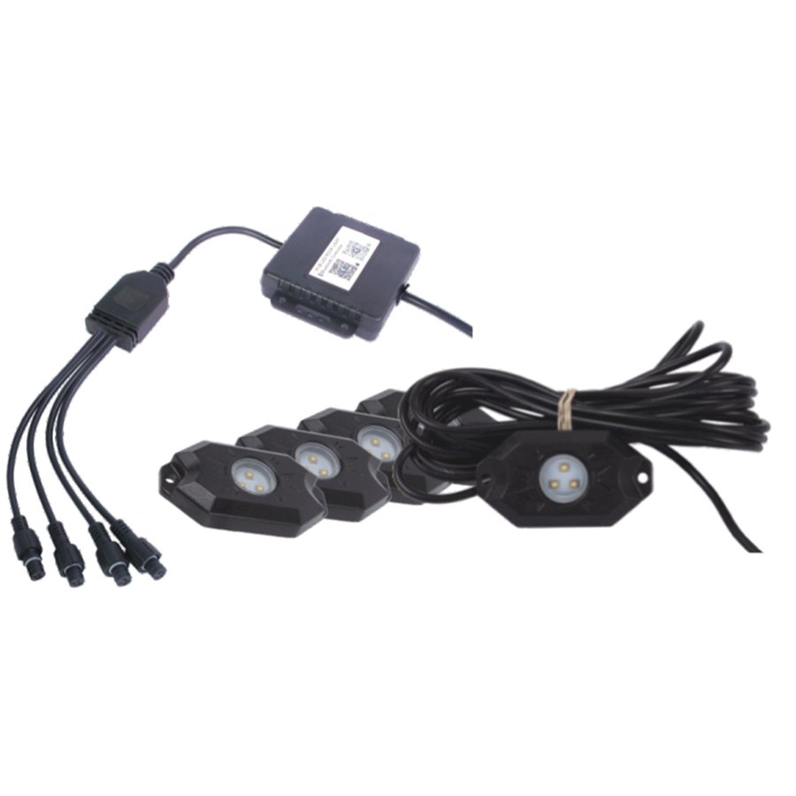SHARK LED Light, RGB, Multi-Color, Bluetooth Control, 4 pcs Set