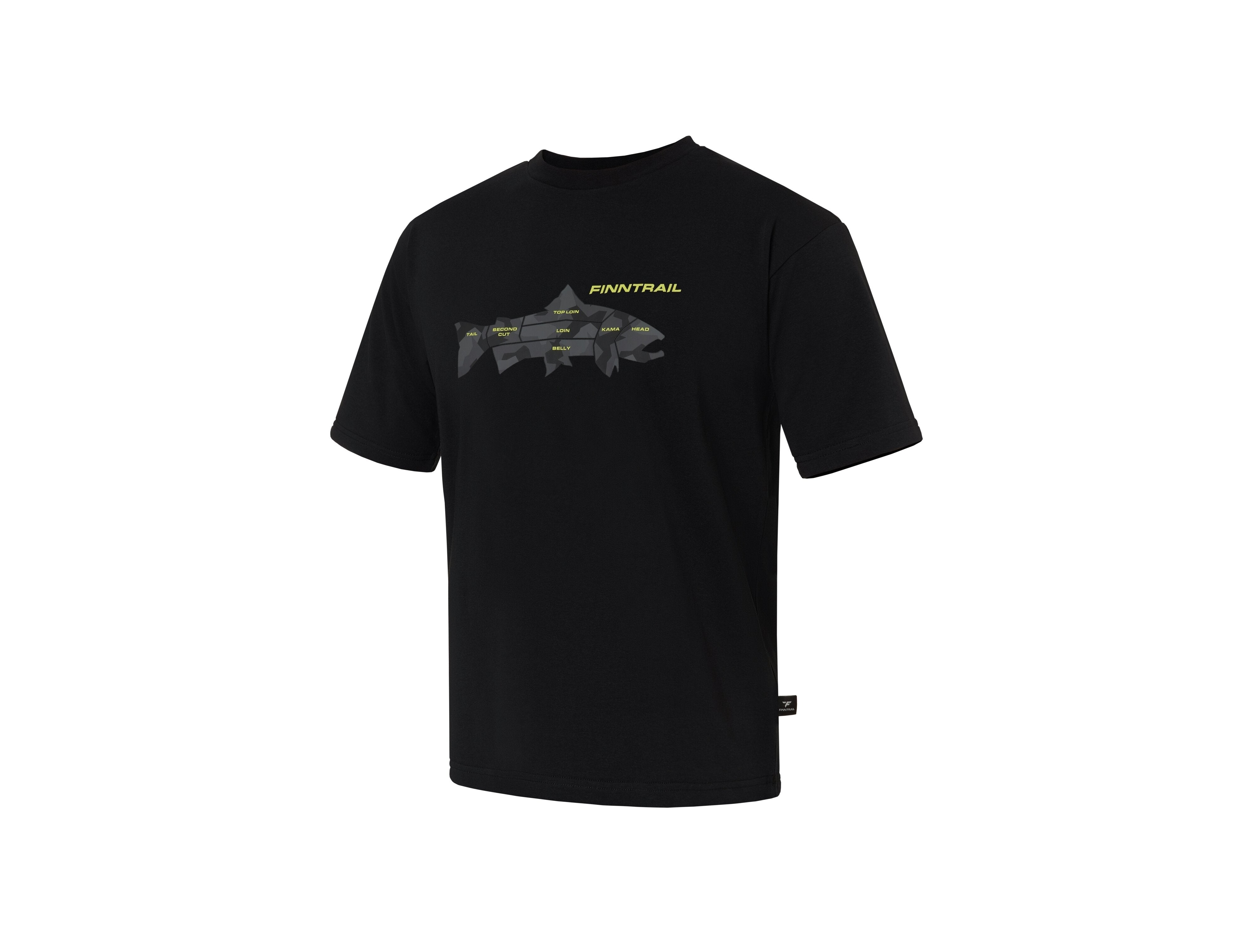 Marškinėliai Finntrail T-shirt Big Fish BlackYellow
