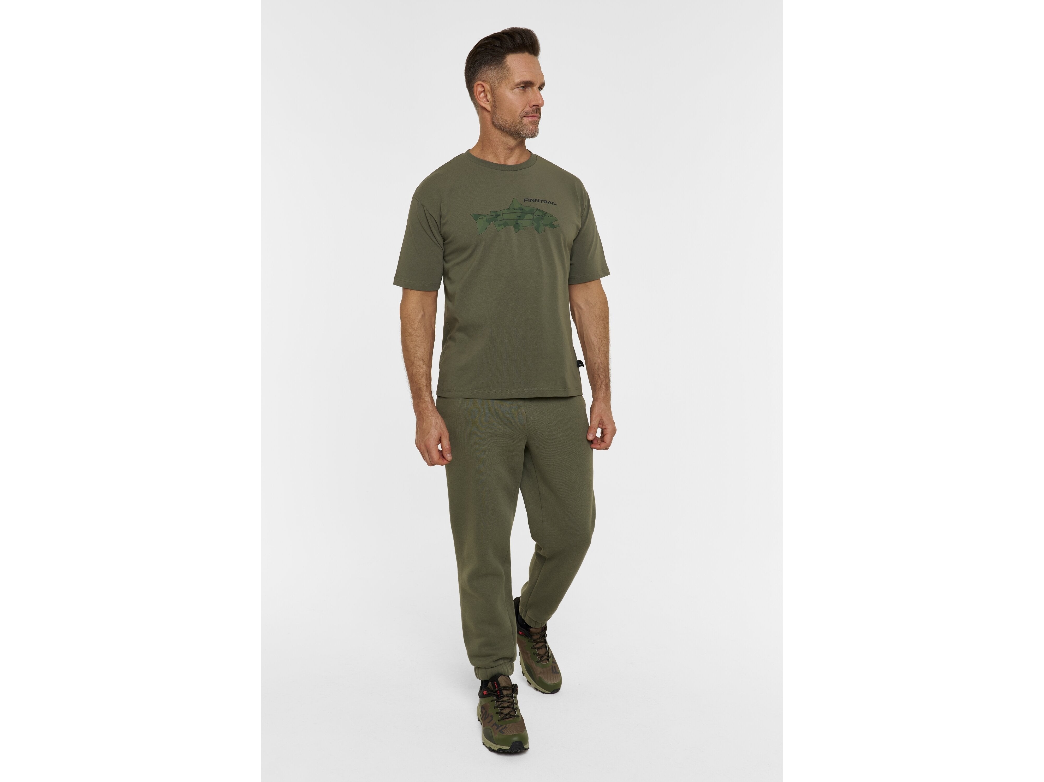 Finntrail T-shirt Big Fish Khaki