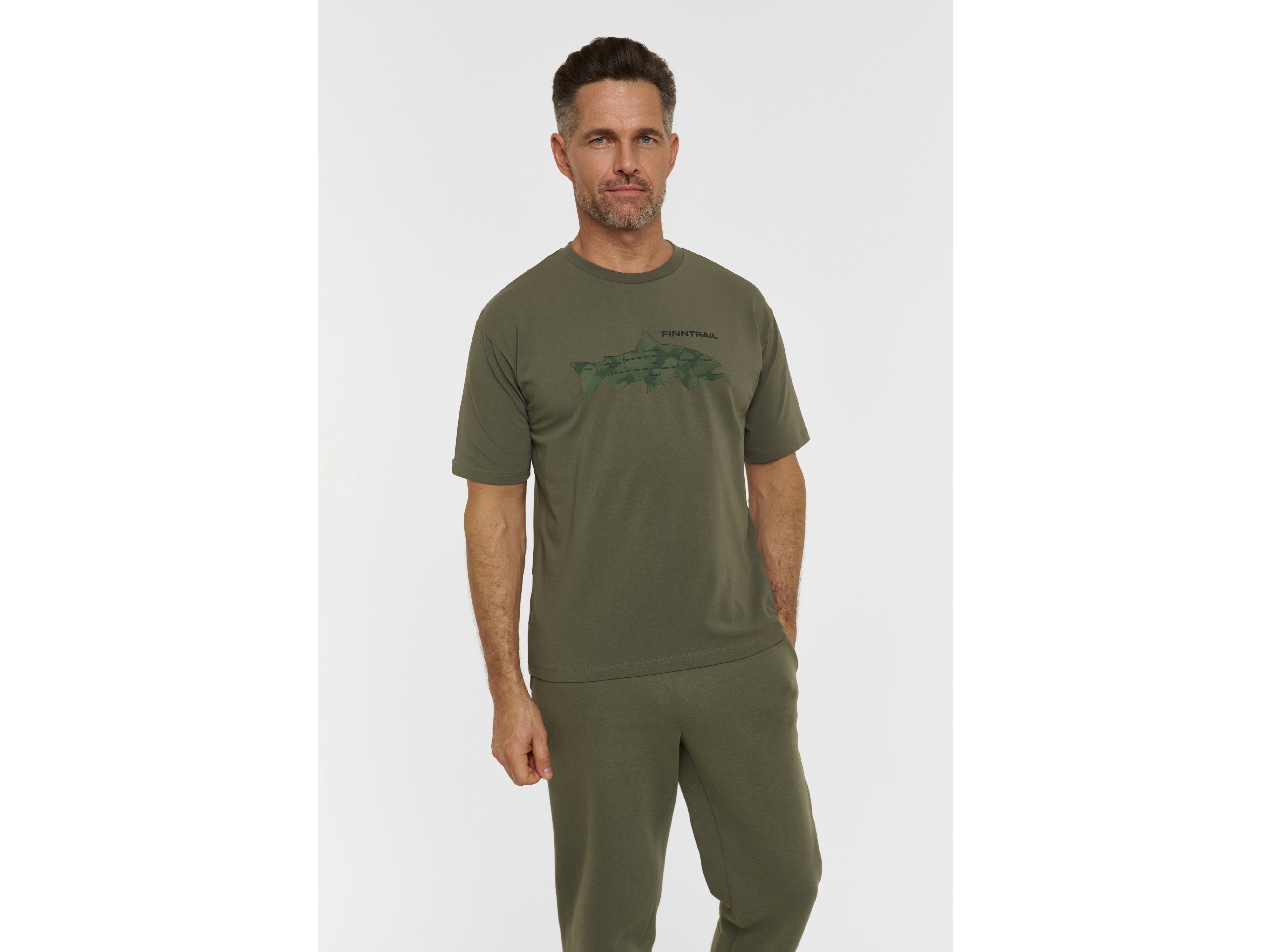 Finntrail T-shirt Big Fish Khaki