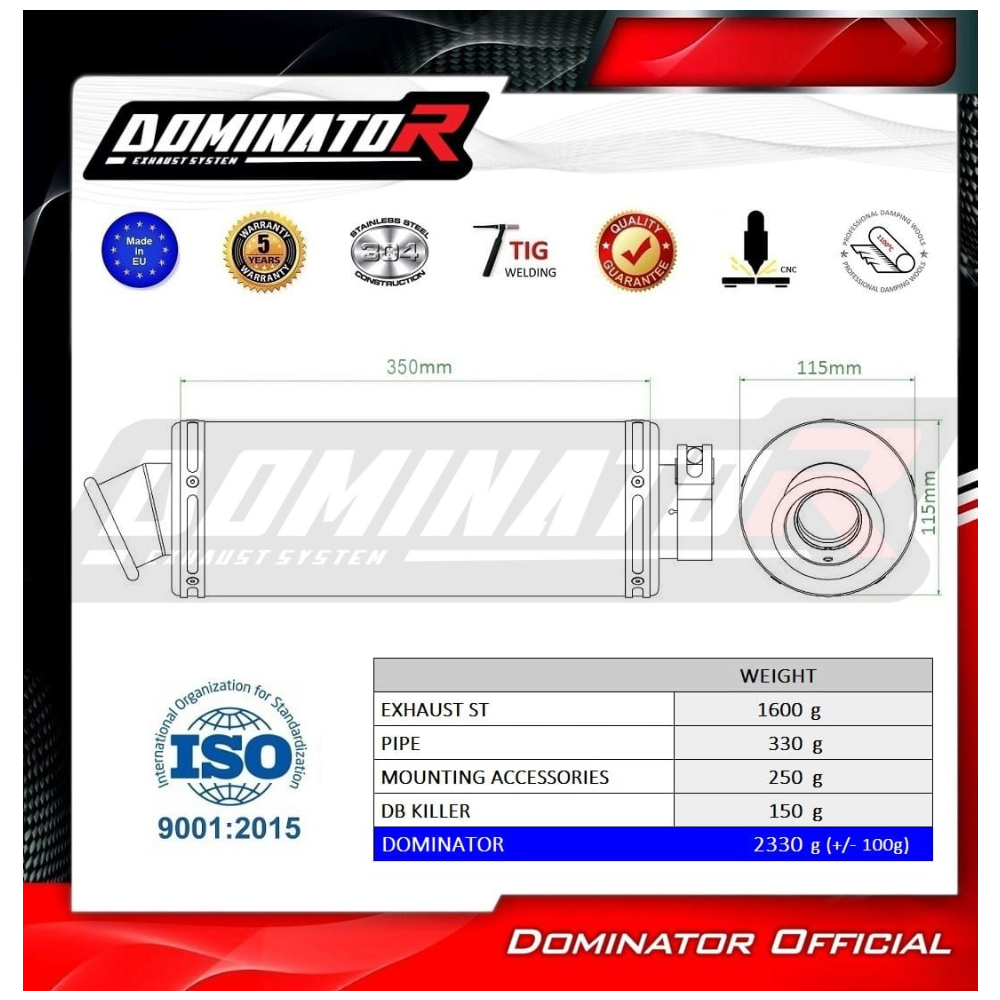DOMINATOR ST sportinis duslintuvas | LONCIN XWOLF 550